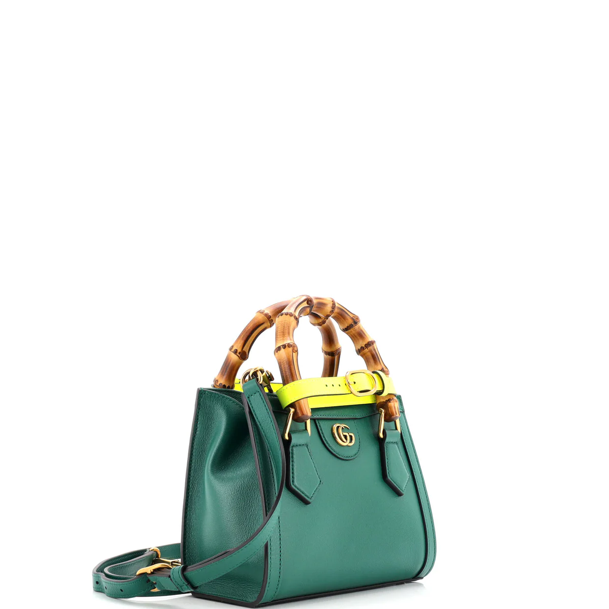 Diana NM Bamboo Handle Tote Leather Mini - Deep Luxury