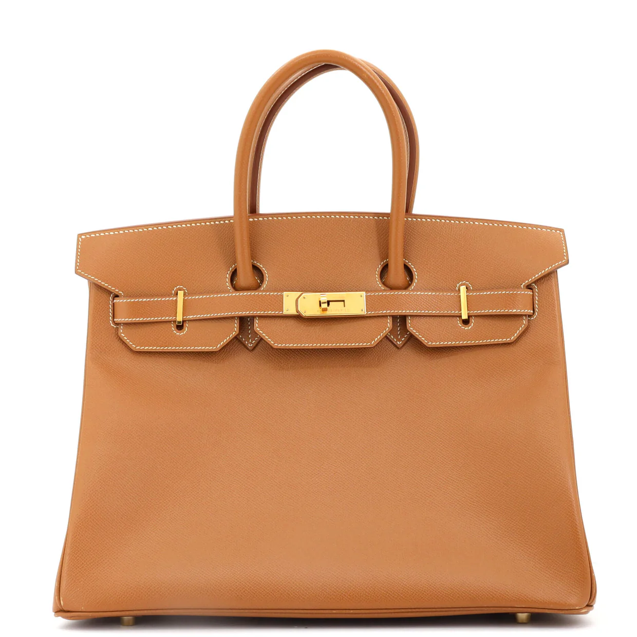 Birkin Handbag Gold Courchevel with Gold Hardware 35 - Deep Luxury