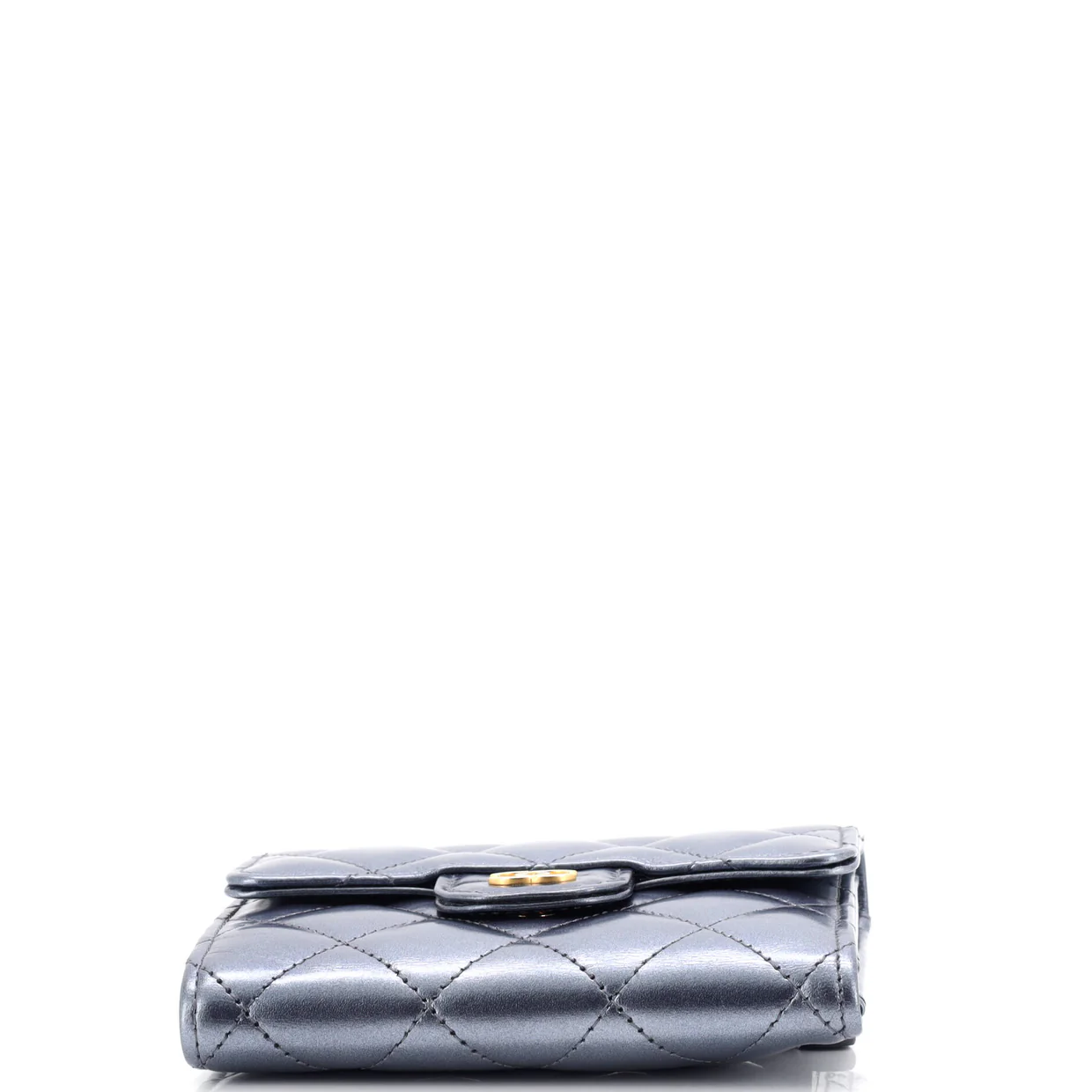 CC Compact Classic Flap Wallet Quilted Lambskin - Deep Luxury