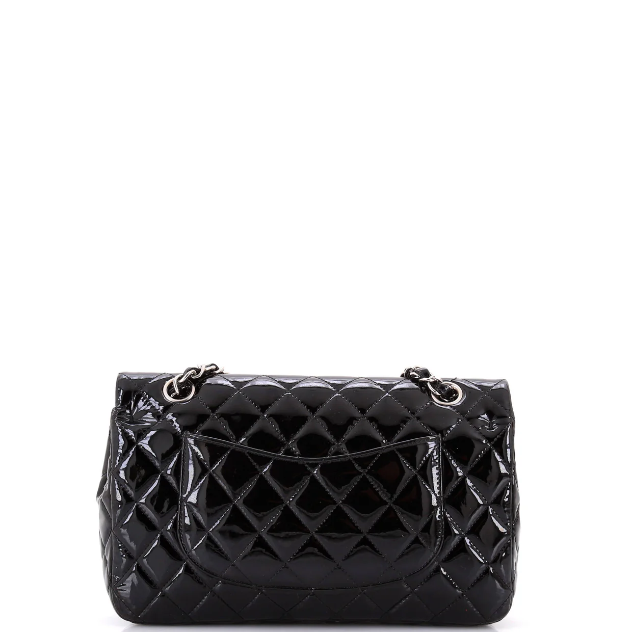 Classic Double Flap Bag Quilted Patent Medium - Deep Luxury