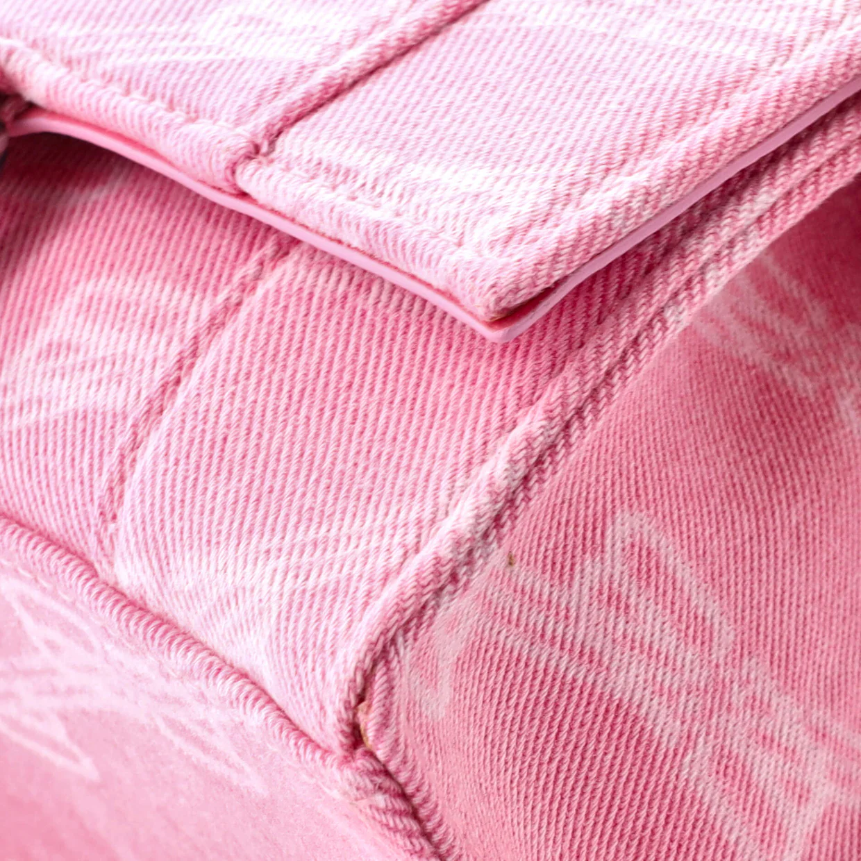 Hourglass Top Handle Bag BB Monogram Denim XS - Deep Luxury