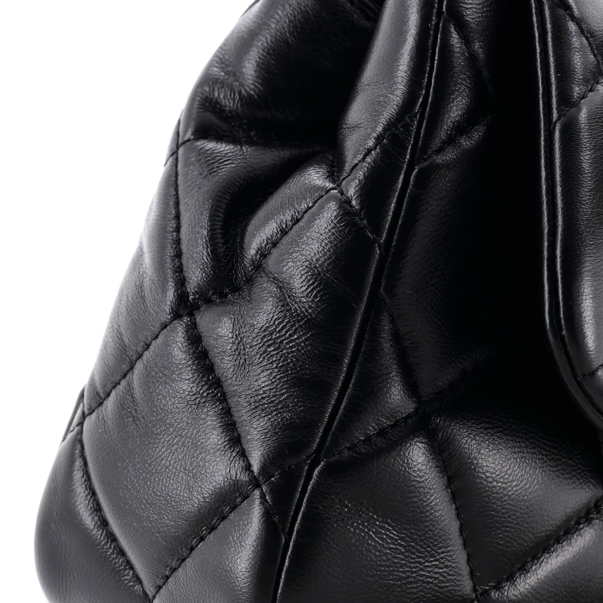 Quilt Metal Edge CC Flap Bag Quilted Lambskin Small - Deep Luxury