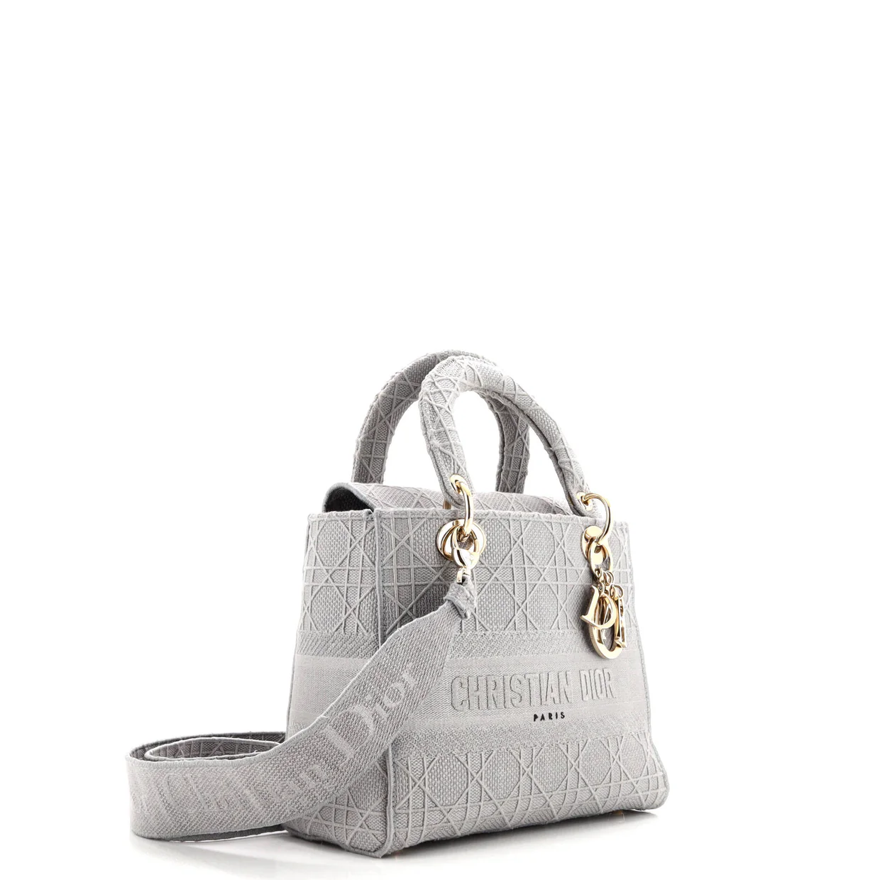 Lady D-Lite Bag Cannage Embroidered Canvas Medium - Deep Luxury