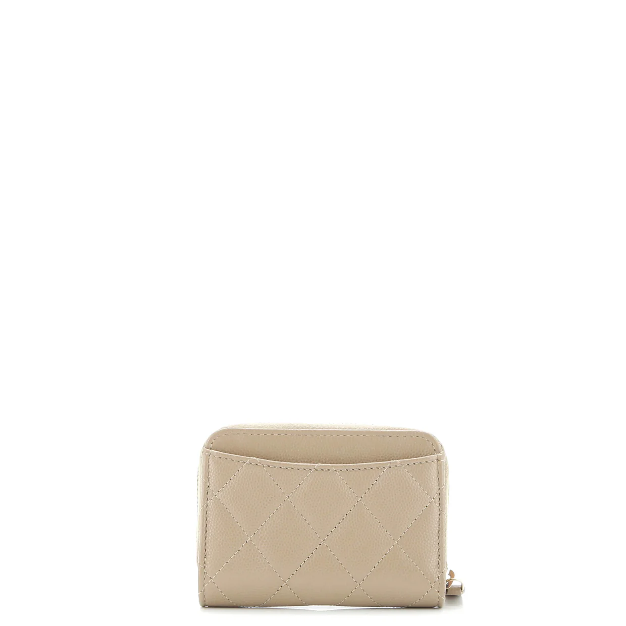CC Zip Coin Purse Quilted Caviar Small - Deep Luxury
