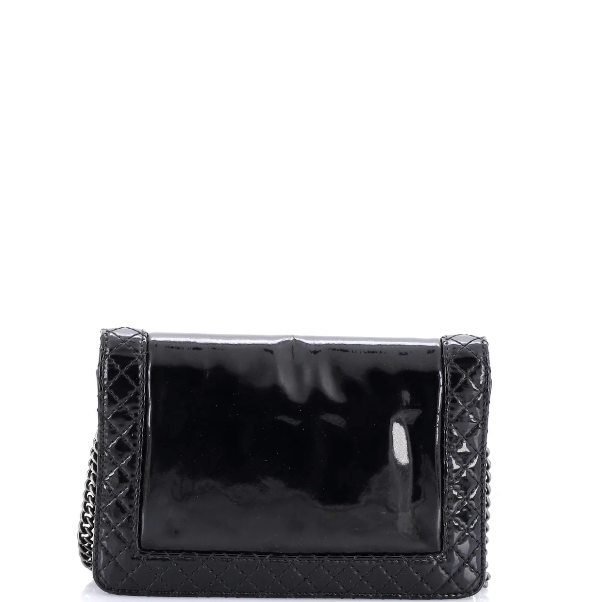 Reverso Boy Flap Bag Patent Small - Deep Luxury