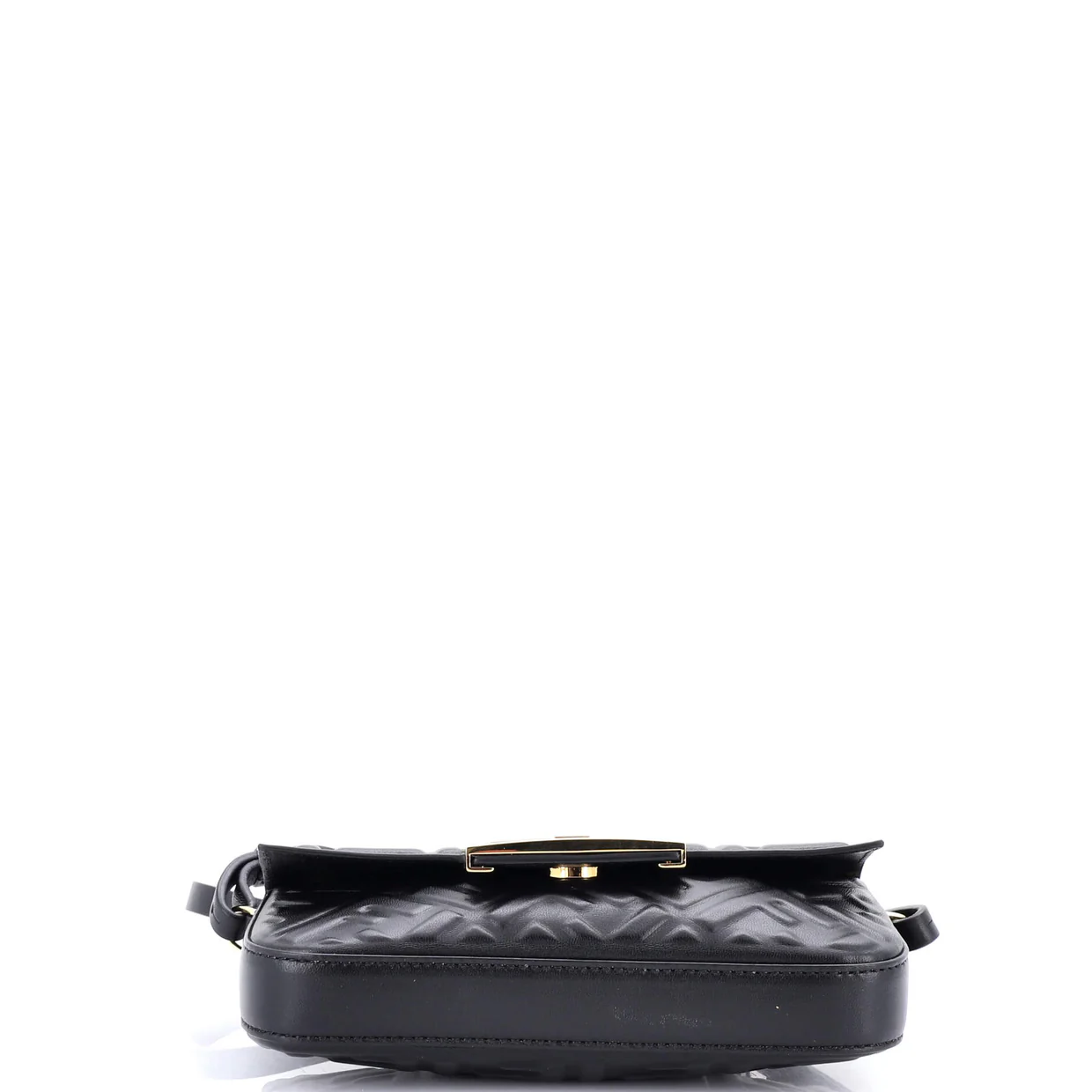 Midi Baguette Chain Bag Zucca Embossed Leather Small - Deep Luxury