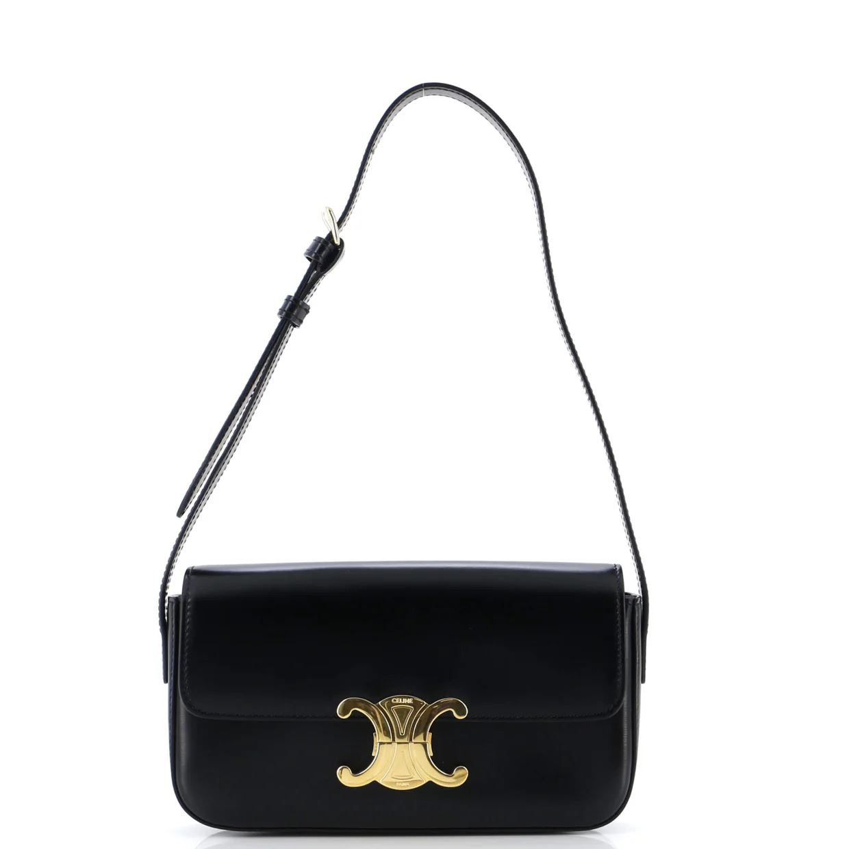 Triomphe East-West Shoulder Bag Smooth Calfskin - Deep Luxury