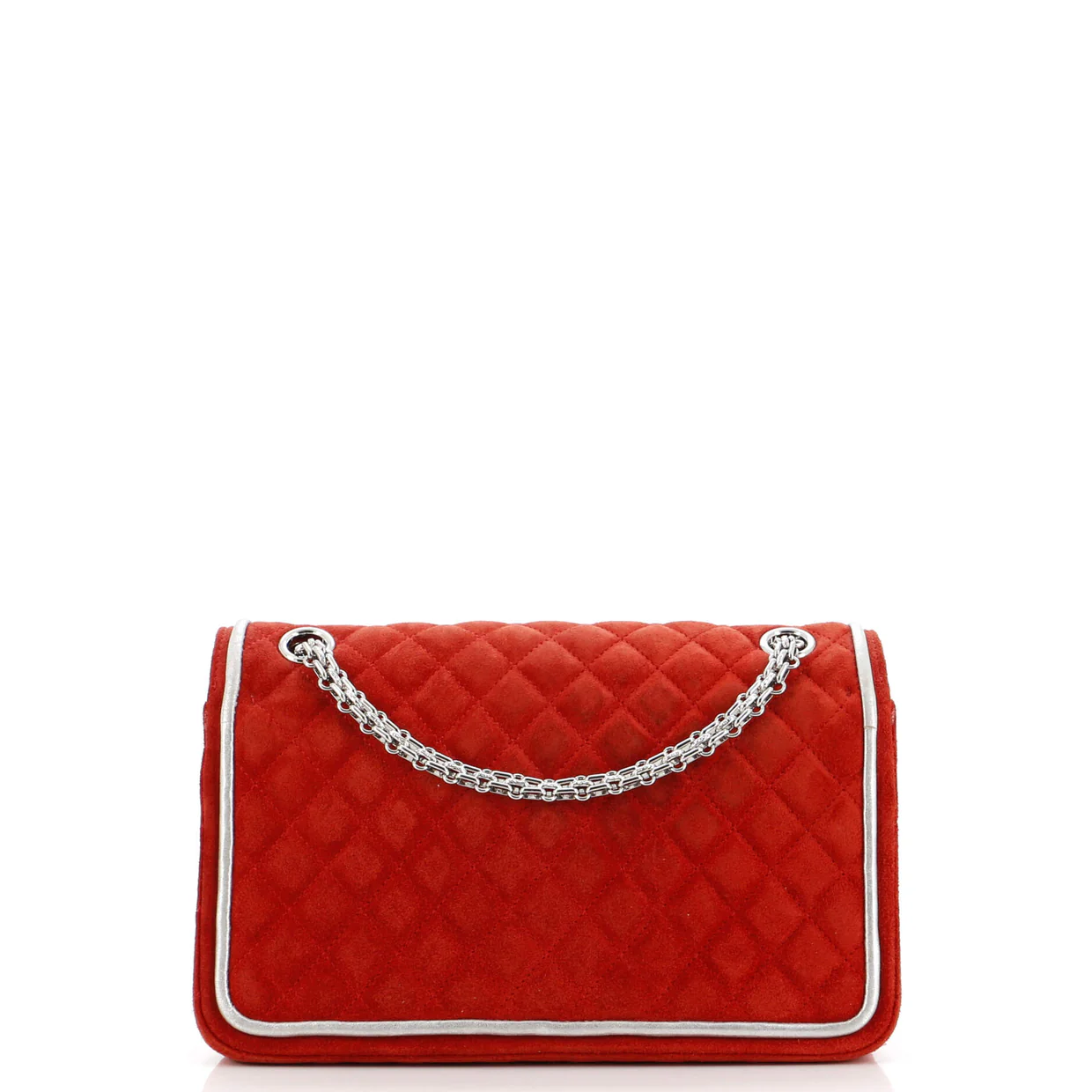 Reissue 2.55 Flap Bag Quilted Suede with Metallic Calfskin 225 - Deep Luxury