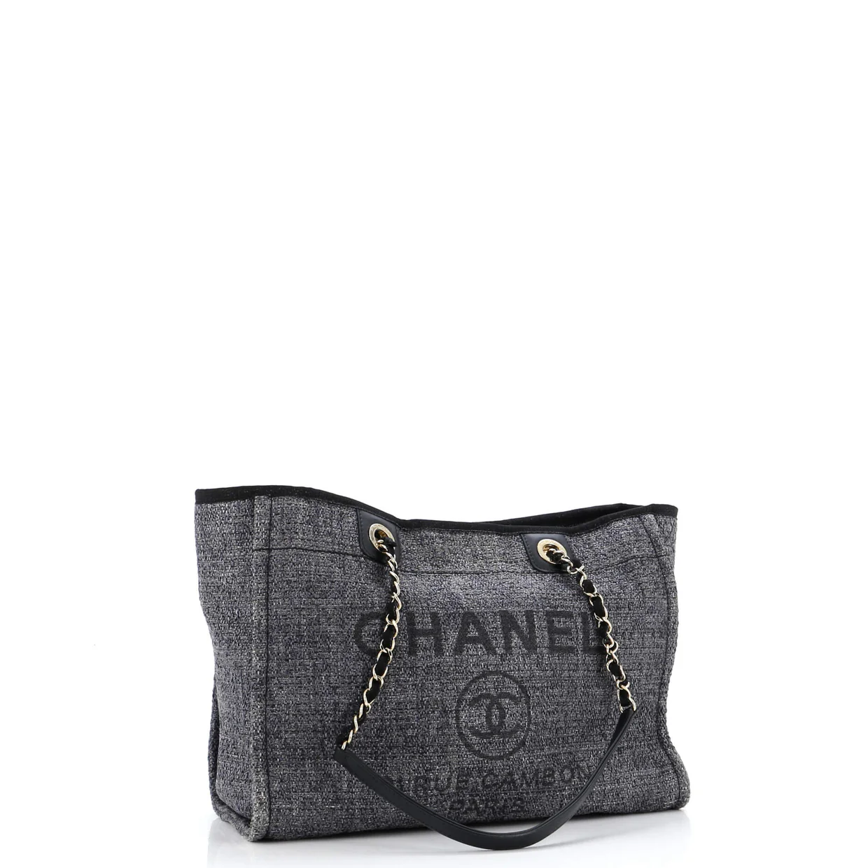 Deauville Tote Raffia with Glitter Detail Small - Deep Luxury