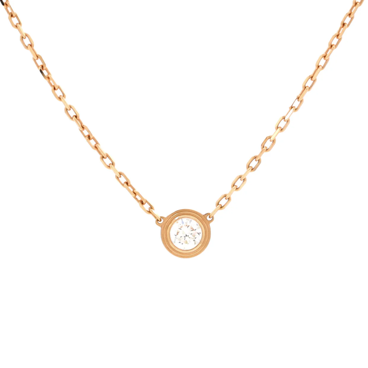 D'Amour Pendant Necklace 18K Rose Gold with Diamond Large - Deep Luxury