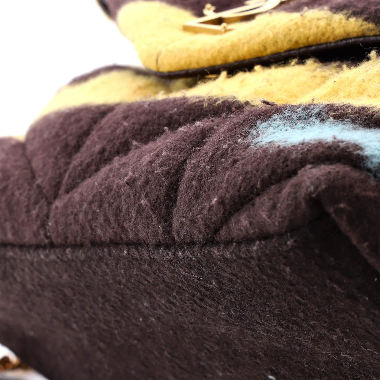 Loulou Puffer Shoulder Bag Quilted Tie Dye Wool Small - Deep Luxury