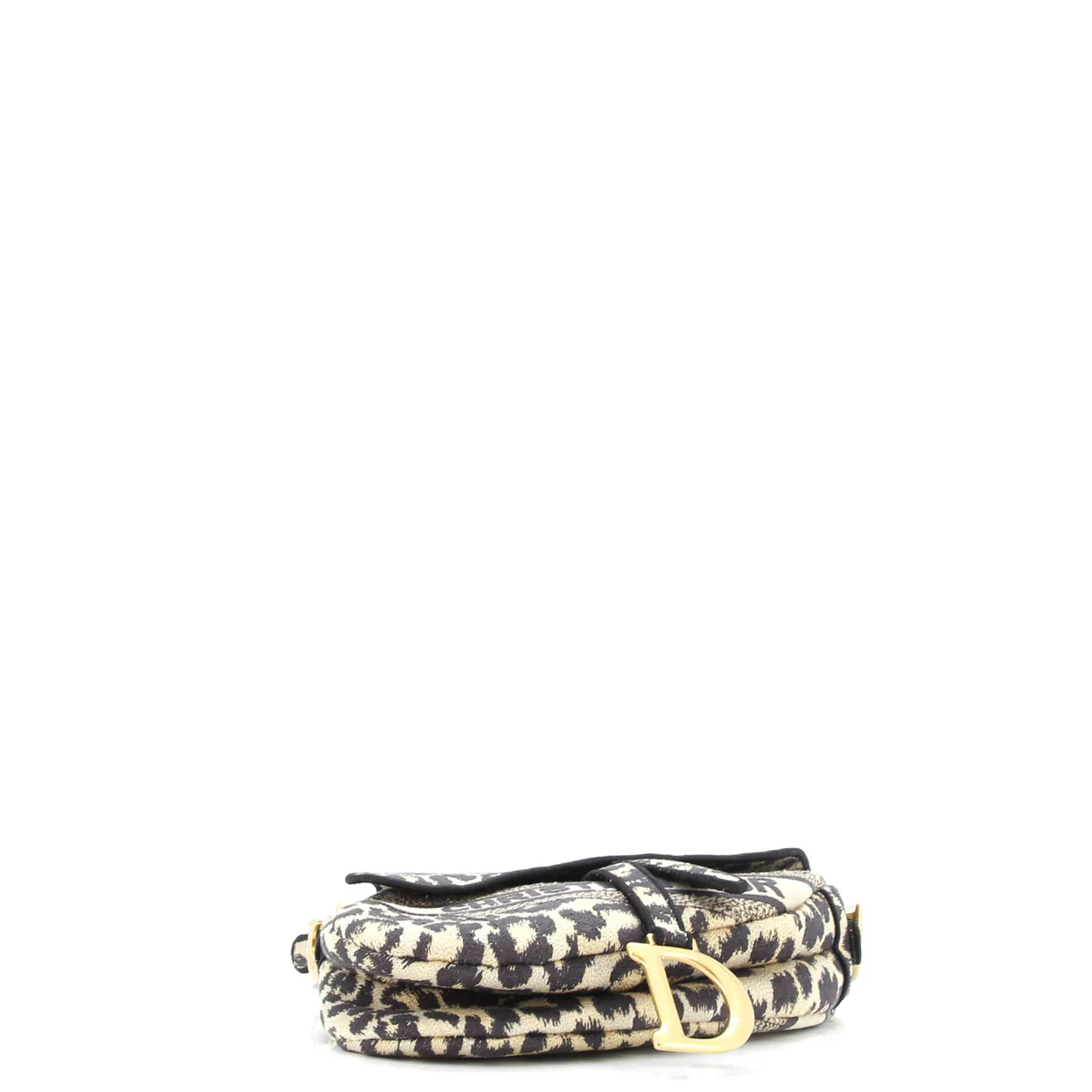 Saddle Handbag Mizza Embroidered Canvas Medium - Deep Luxury