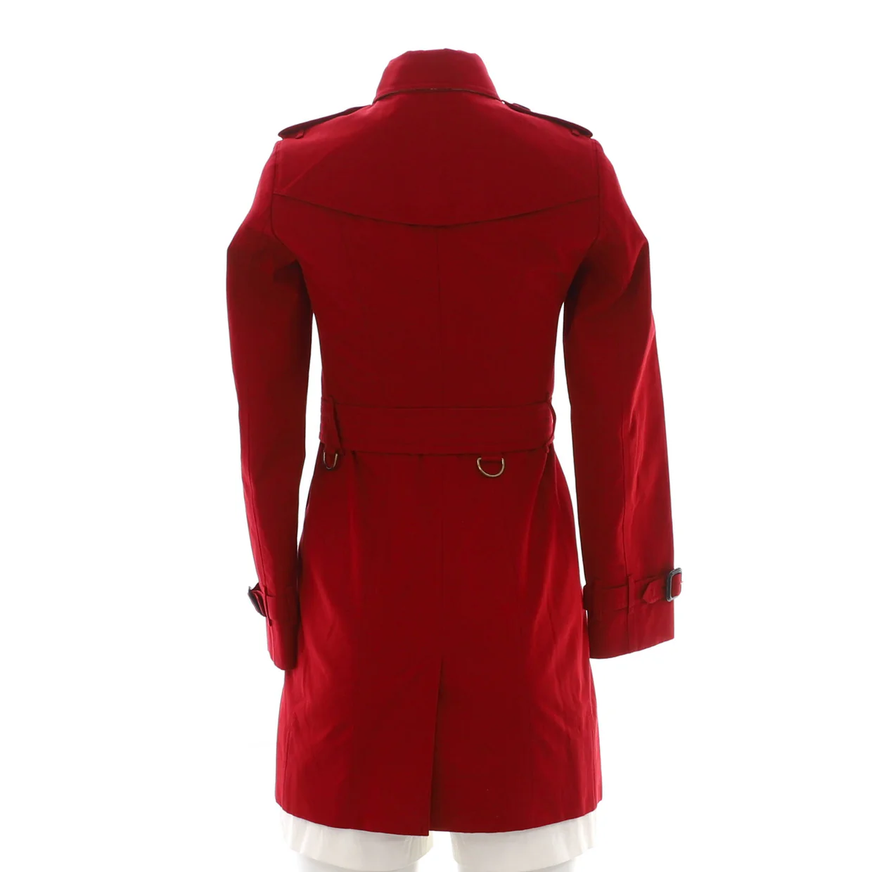 Women's Double Breasted Belted Mid-Length Trench Coat Cotton - Deep Luxury
