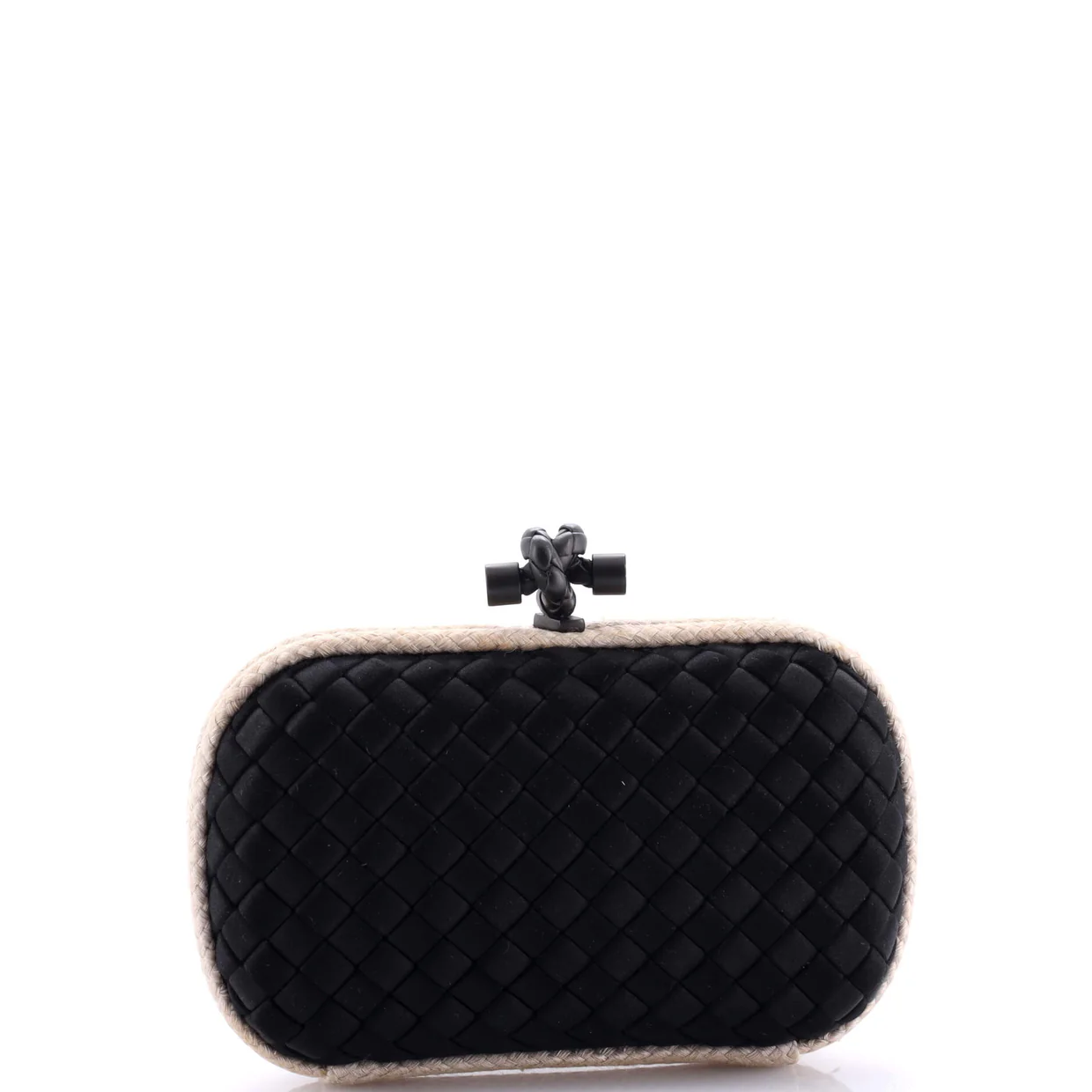 Box Knot Clutch Intrecciato Satin Small - Deep Luxury