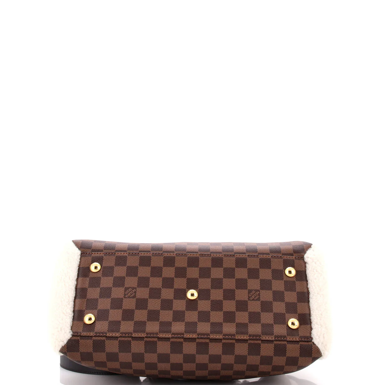 Normandy Handbag Damier with Shearling - Deep Luxury