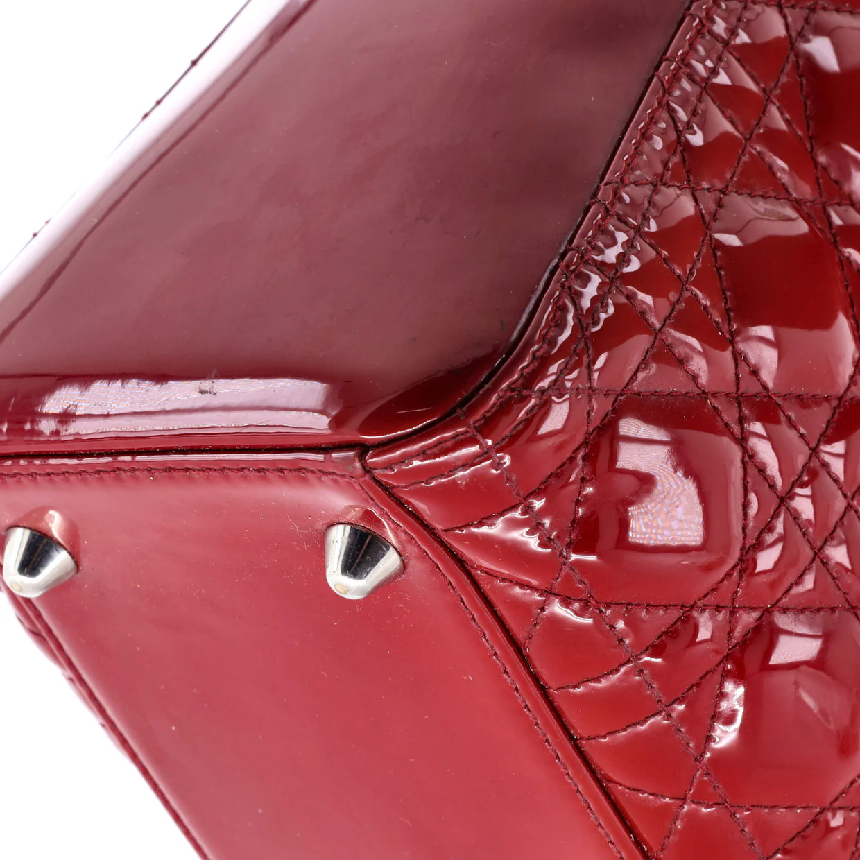 Lady Dior Bag Cannage Quilt Patent Large - Deep Luxury
