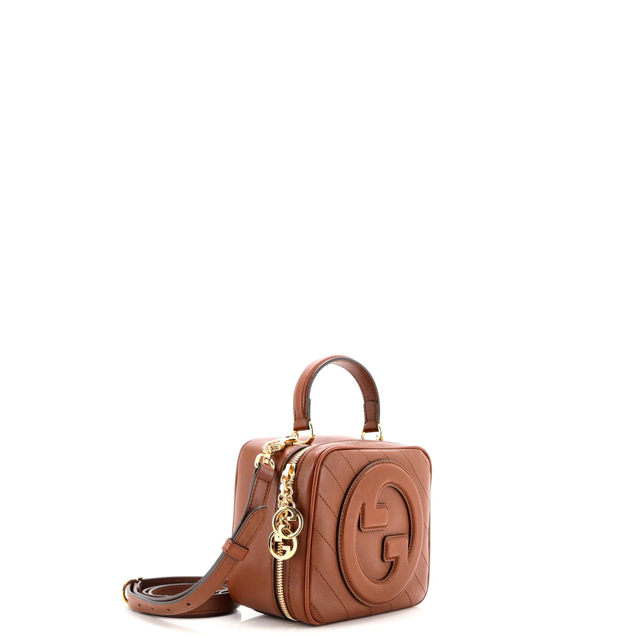 Blondie NM Top Handle Shoulder Bag Diagonal Quilted Leather - Deep Luxury