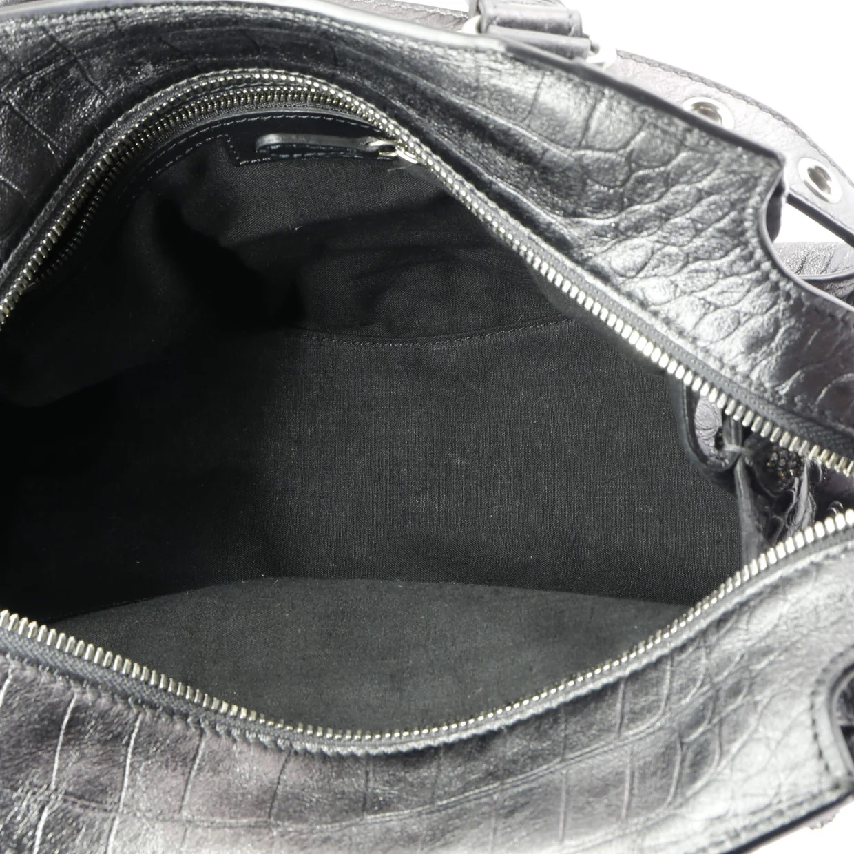 Neo Cagole City Bag Crocodile Embossed with Crystals Small - Deep Luxury