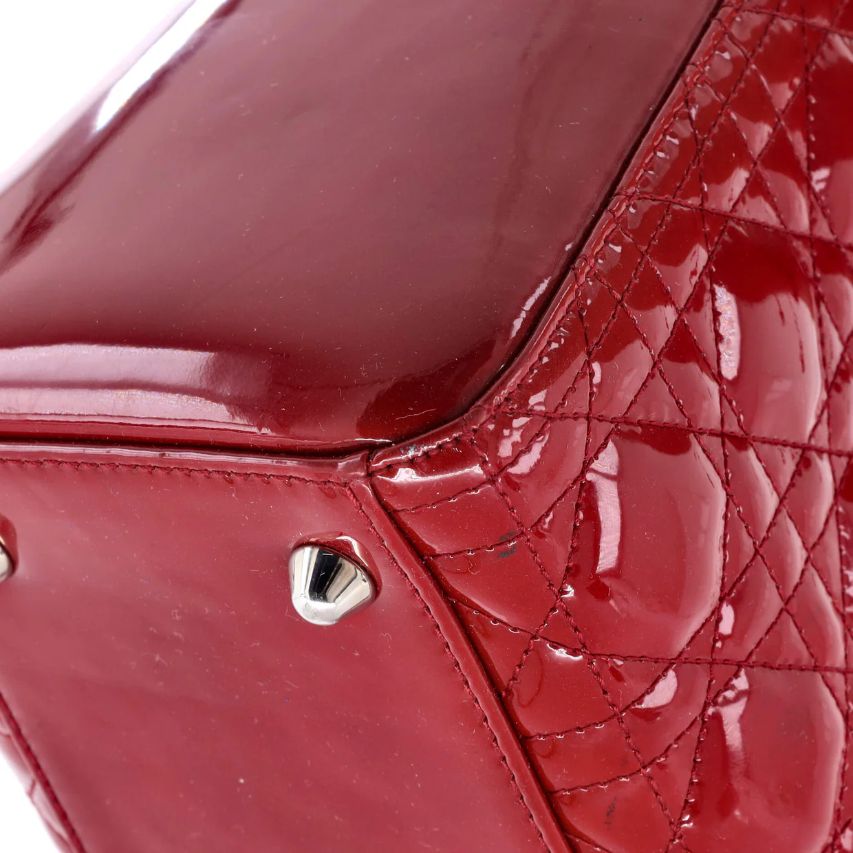 Lady Dior Bag Cannage Quilt Patent Large - Deep Luxury