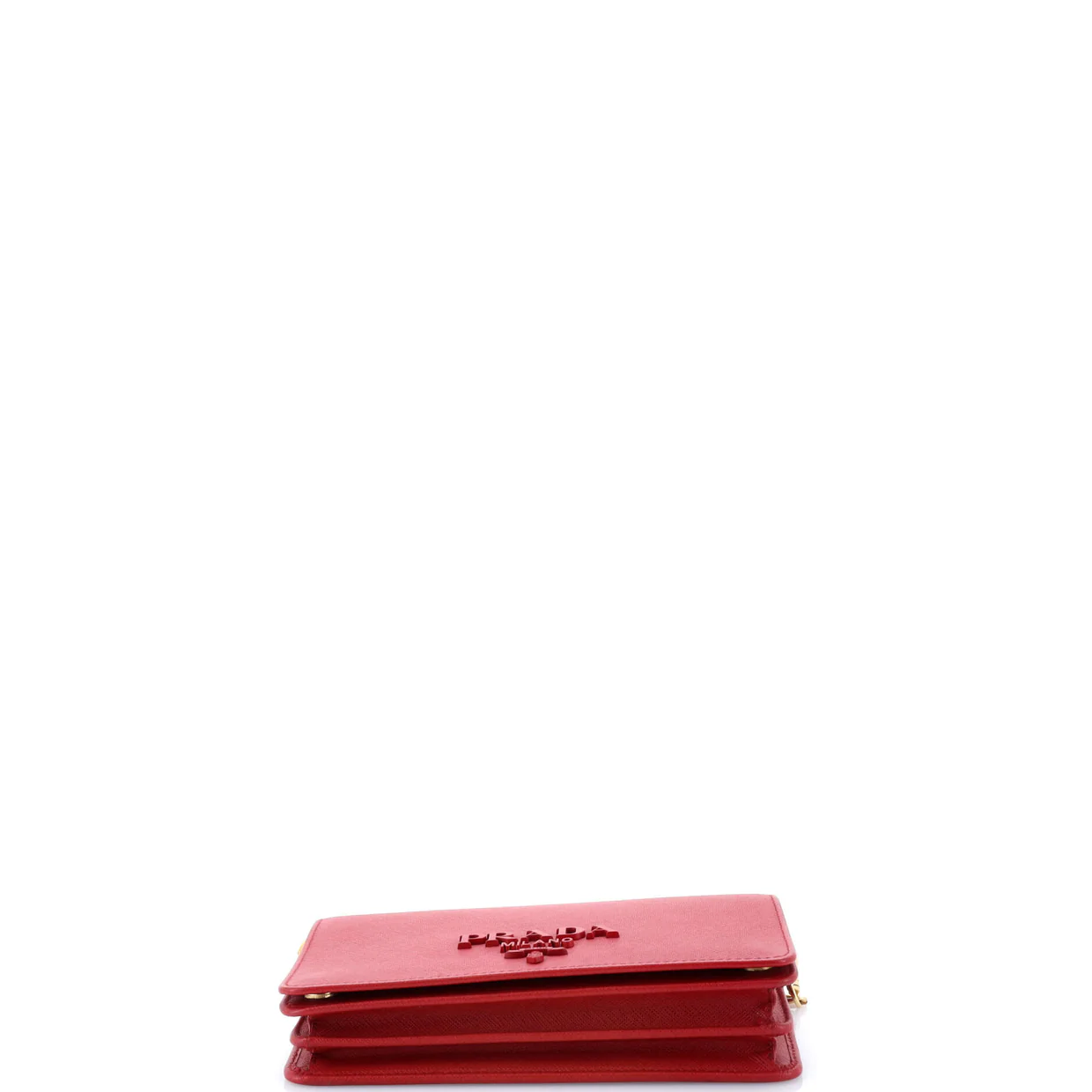 Monochrome Wallet on Chain Saffiano Leather Mini - Deep Luxury