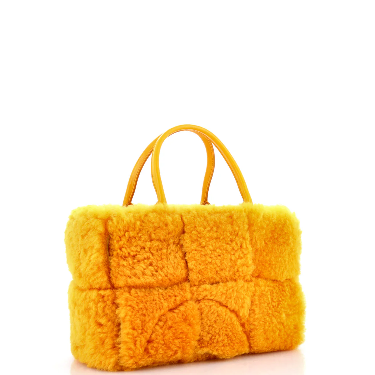 Arco Tote Intrecciato Shearling Small - Deep Luxury