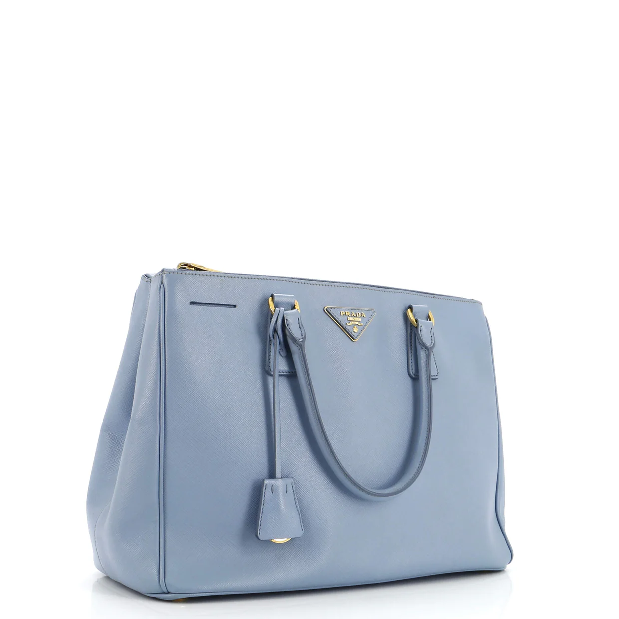 Double Zip Lux Tote Saffiano Leather Medium - Deep Luxury
