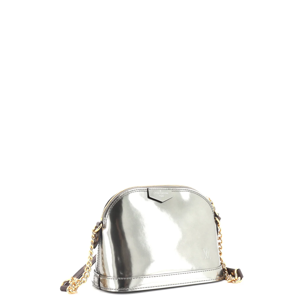 Alma Chain Handbag Vernis with Monogram Canvas Mini - Deep Luxury