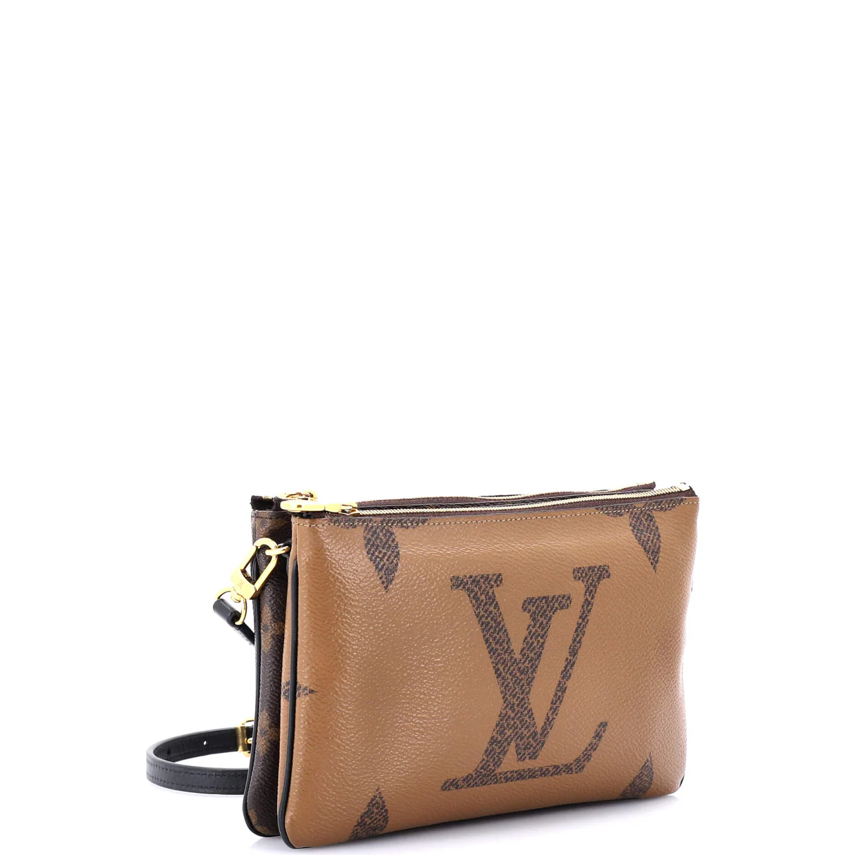 Double Zip Pochette Reverse Monogram Giant - Deep Luxury