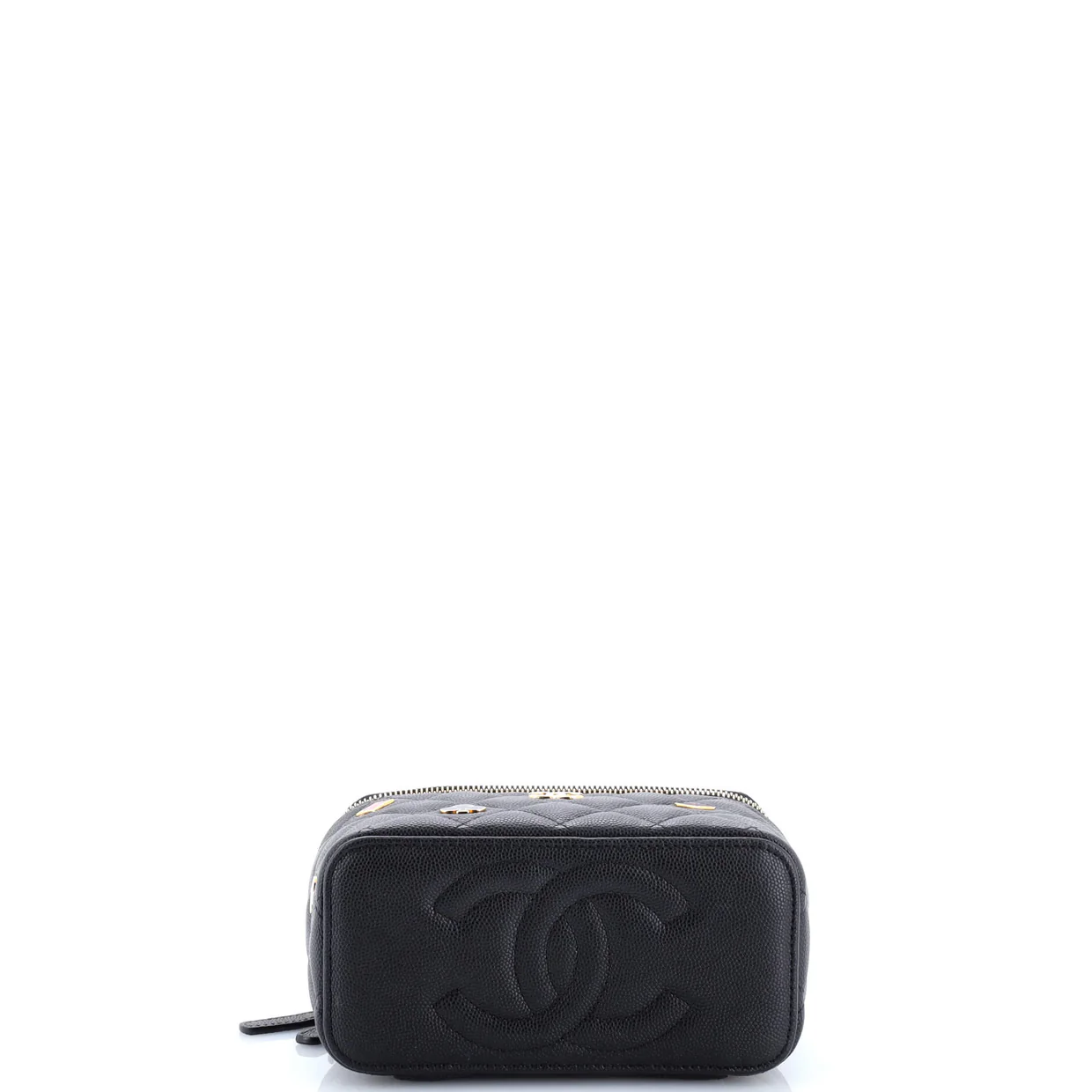 Coco Casino Vanity Case with Chain Quilted Caviar Small - Deep Luxury