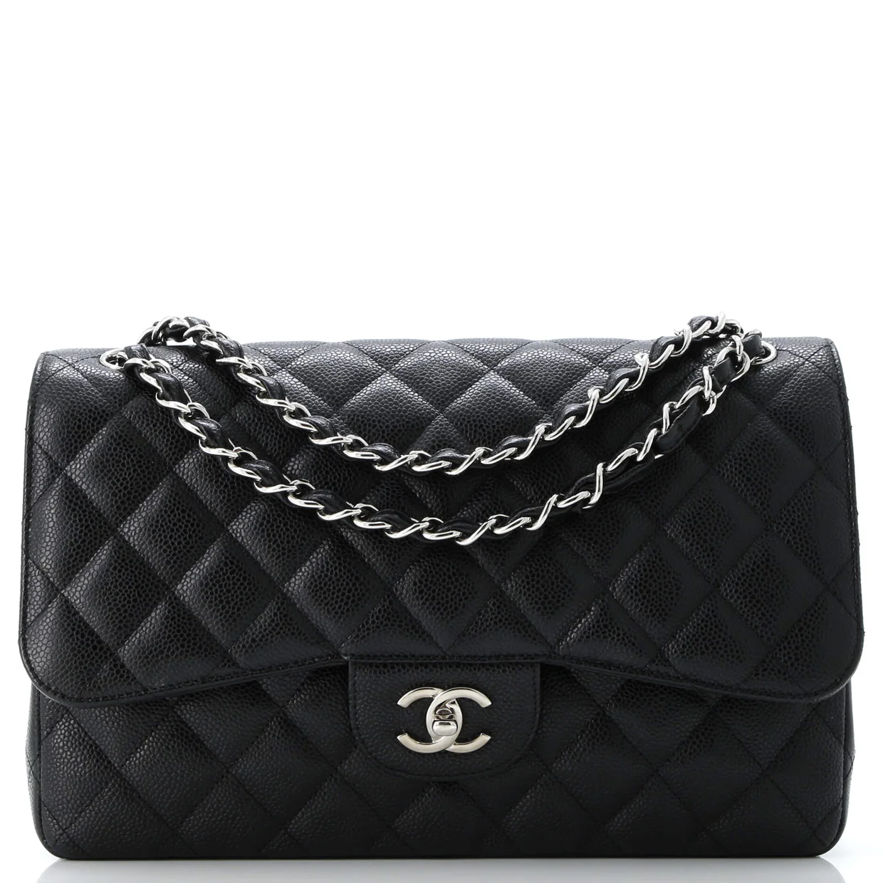 Classic Double Flap Bag Quilted Caviar Jumbo - Deep Luxury