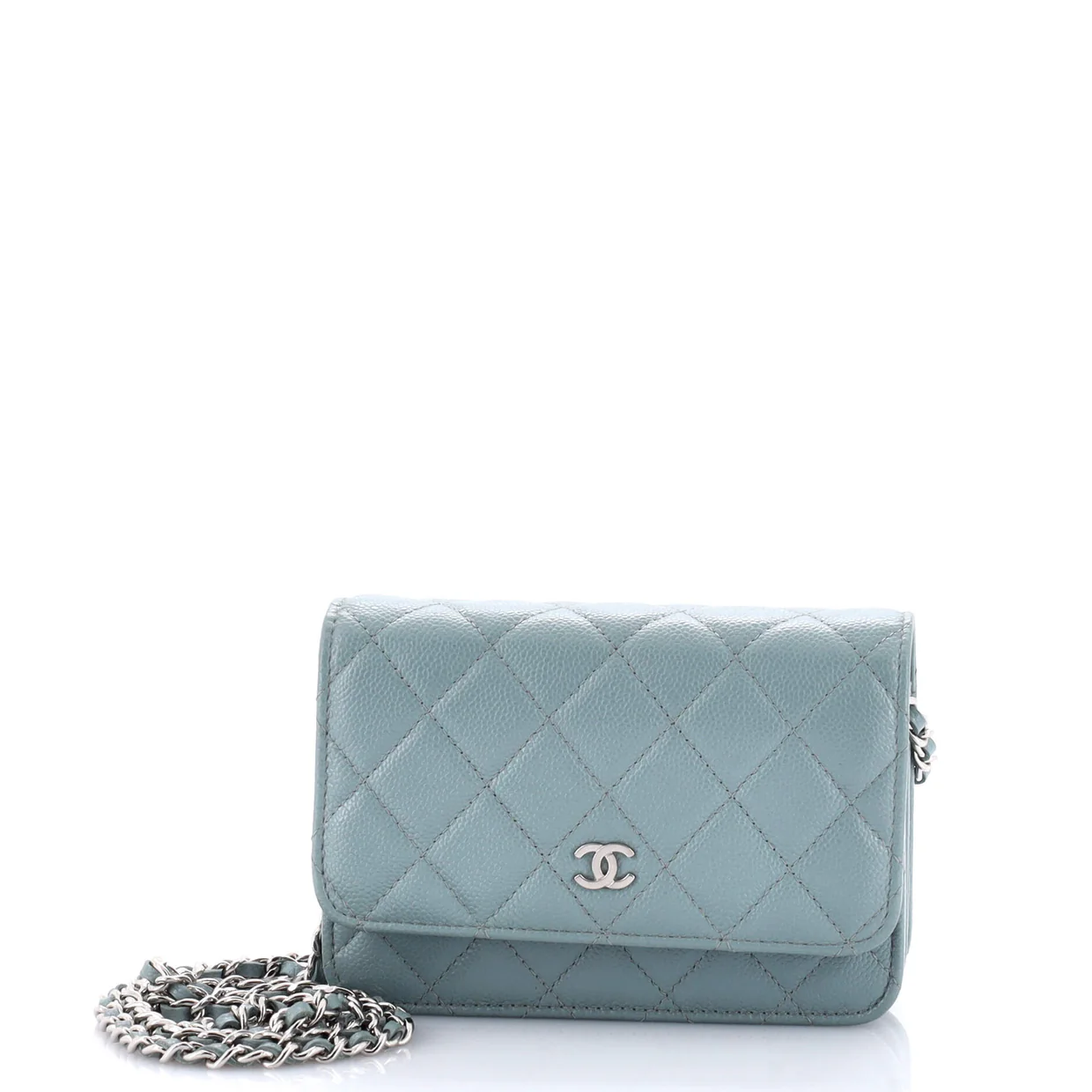 Wallet on Chain Quilted Caviar Mini - Deep Luxury