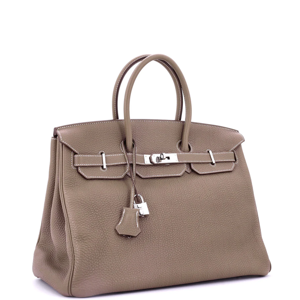 Birkin Handbag Grey Togo with Palladium Hardware 35 - Deep Luxury