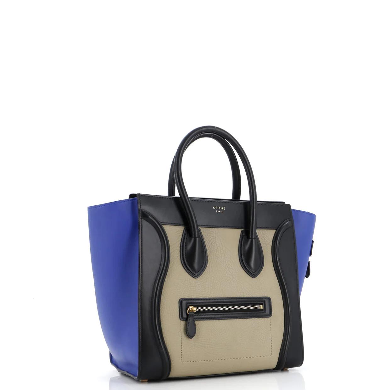 Tricolor Luggage Bag Leather Mini - Deep Luxury