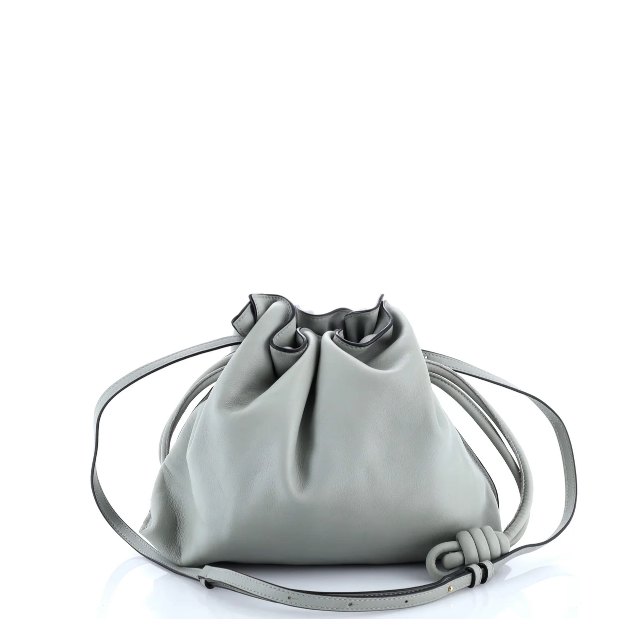 Flamenco Knot Clutch Leather Medium - Deep Luxury