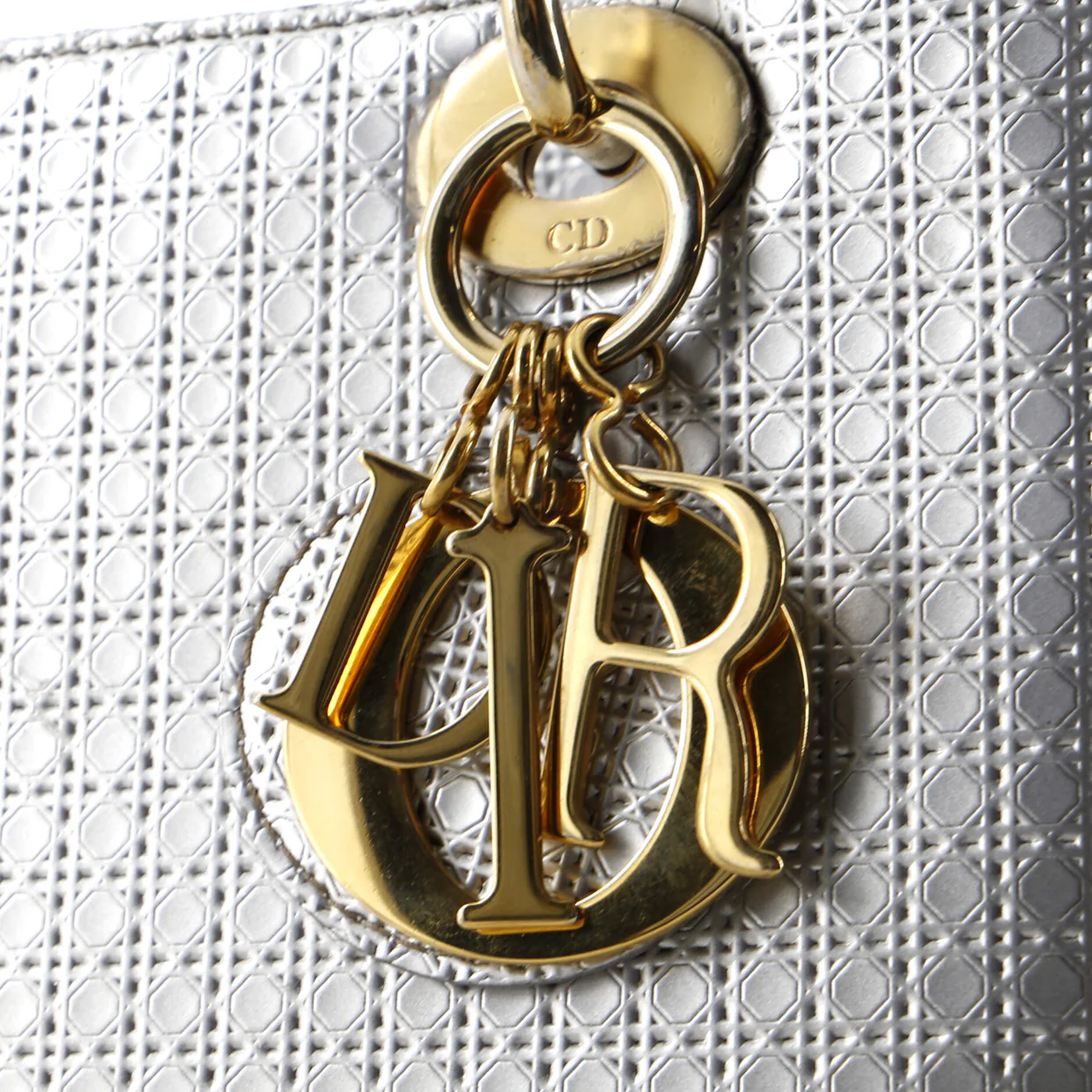 Lady Dior Bag Micro Cannage Metallic Calfskin Medium - Deep Luxury