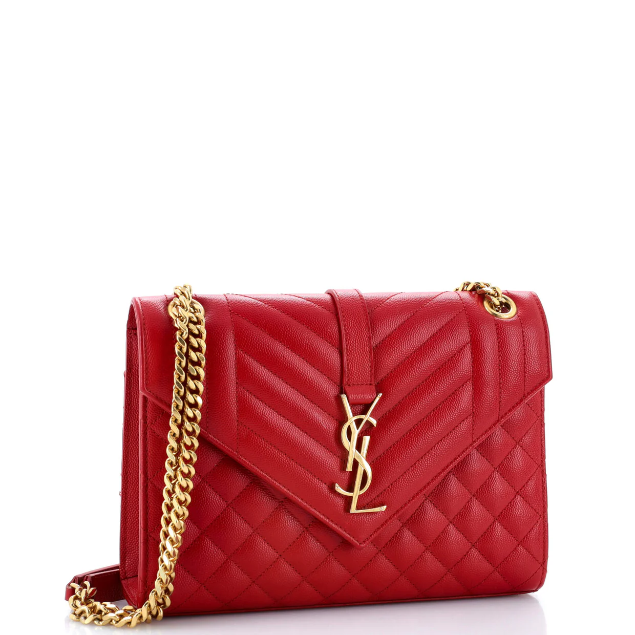 Classic Monogram Envelope Satchel Mixed Matelasse Leather Medium - Deep Luxury