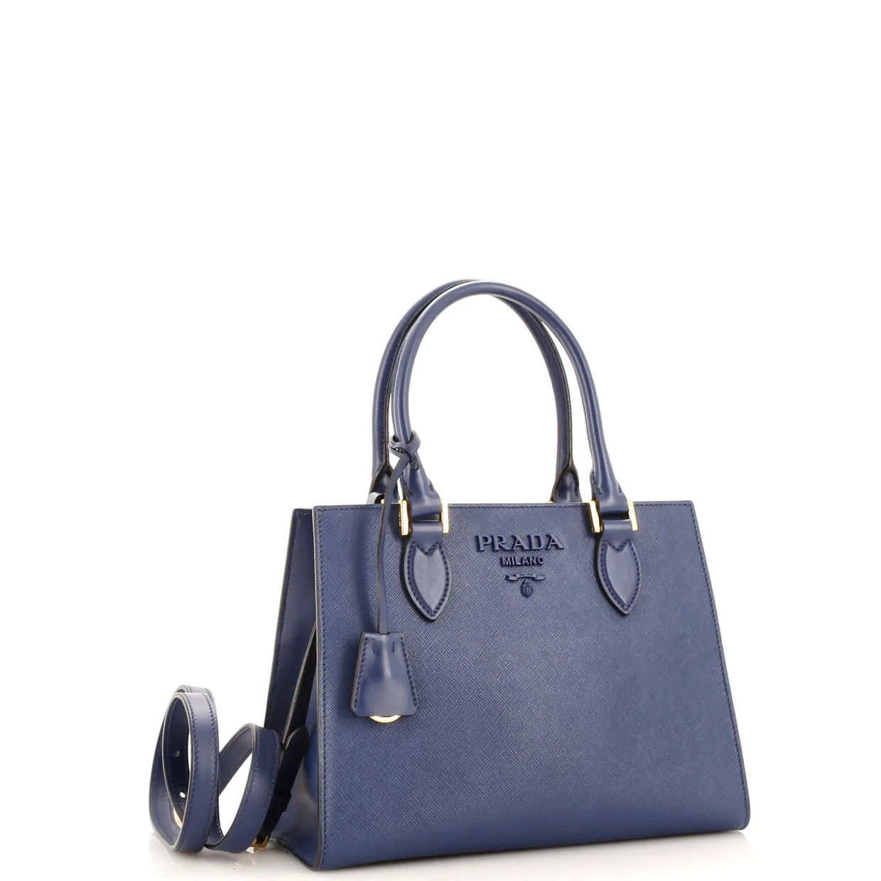 Monochrome Tote Saffiano with City Calf Small - Deep Luxury