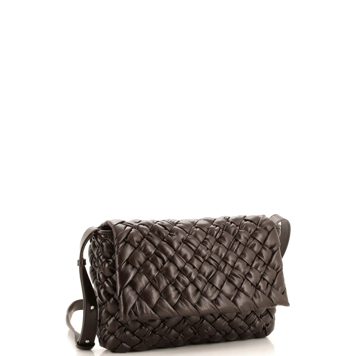 Rumple Messenger Bag Intrecciato Leather Medium - Deep Luxury
