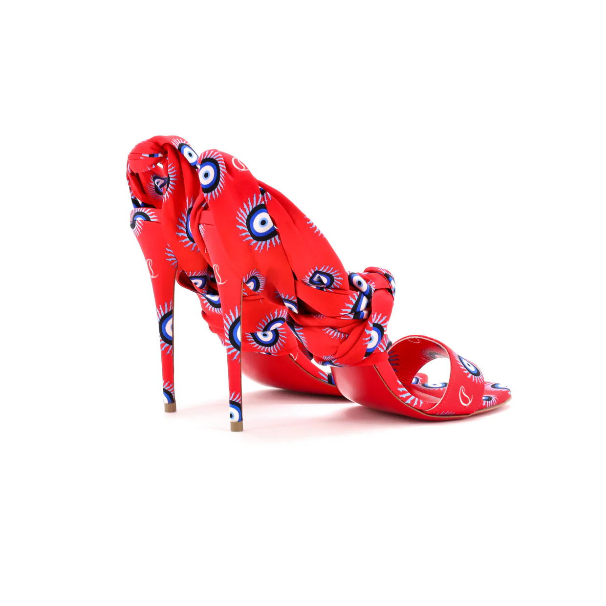 Women's Du Desert Heeled Sandals Printed Satin 100 - Deep Luxury