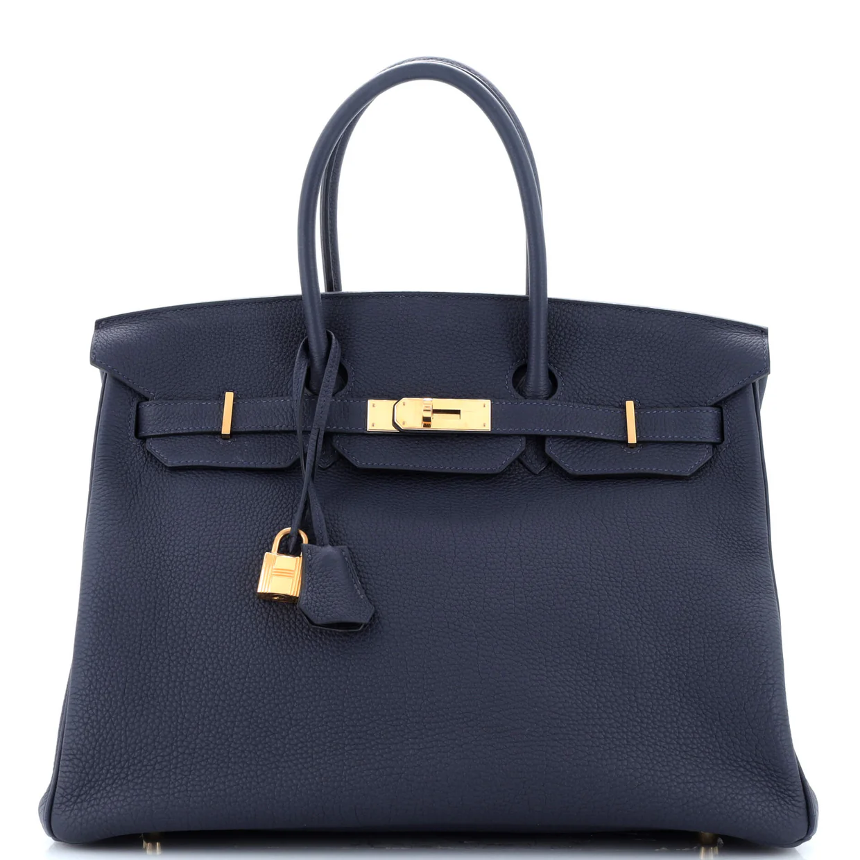 Birkin Handbag Bleu Nuit Togo with Gold Hardware 35 - Deep Luxury