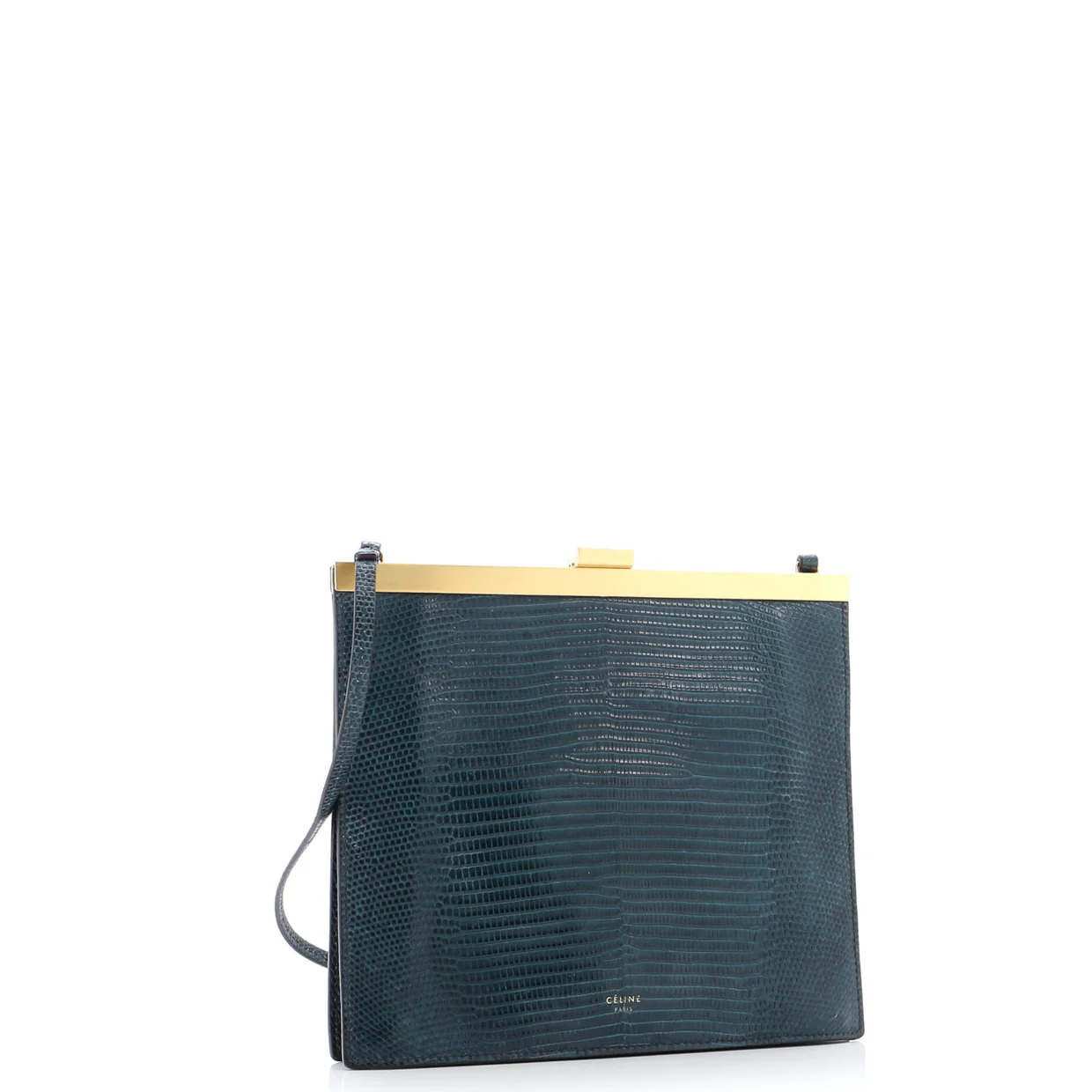 Clasp Crossbody Bag Lizard Mini - Deep Luxury