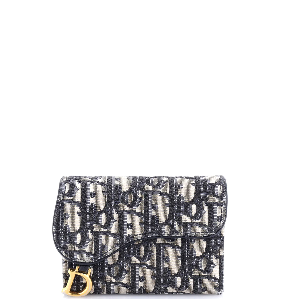 Saddle 5-Gusset Card Case Oblique Canvas - Deep Luxury