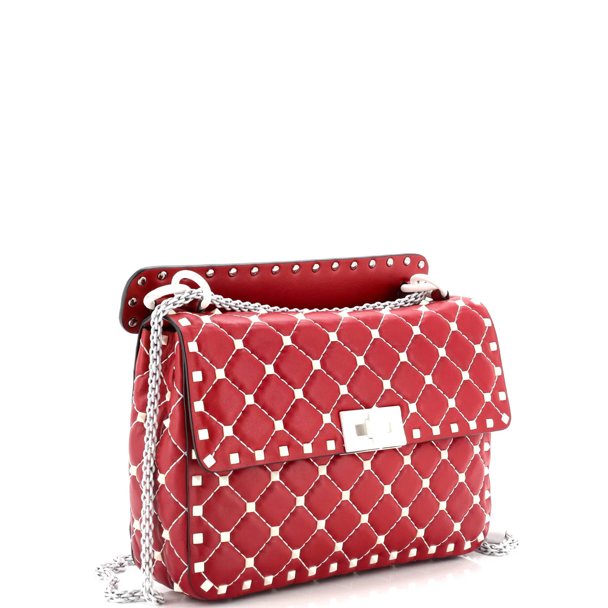 Free Rockstud Spike Flap Bag Quilted Leather Medium - Deep Luxury