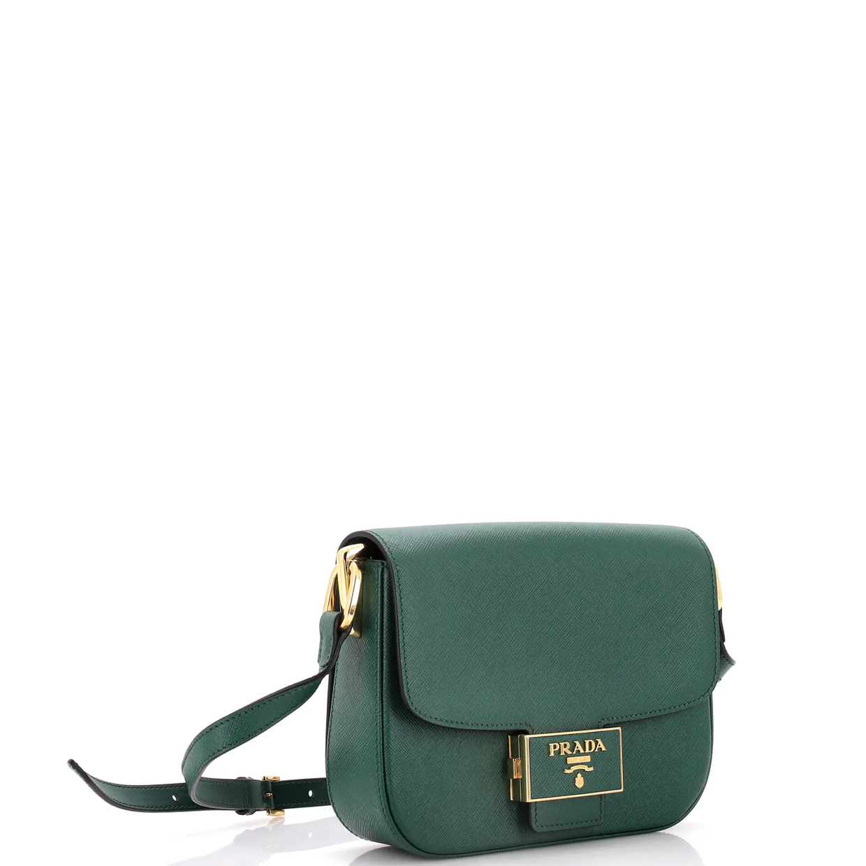 Embleme Flap Bag Saffiano Leather Small - Deep Luxury