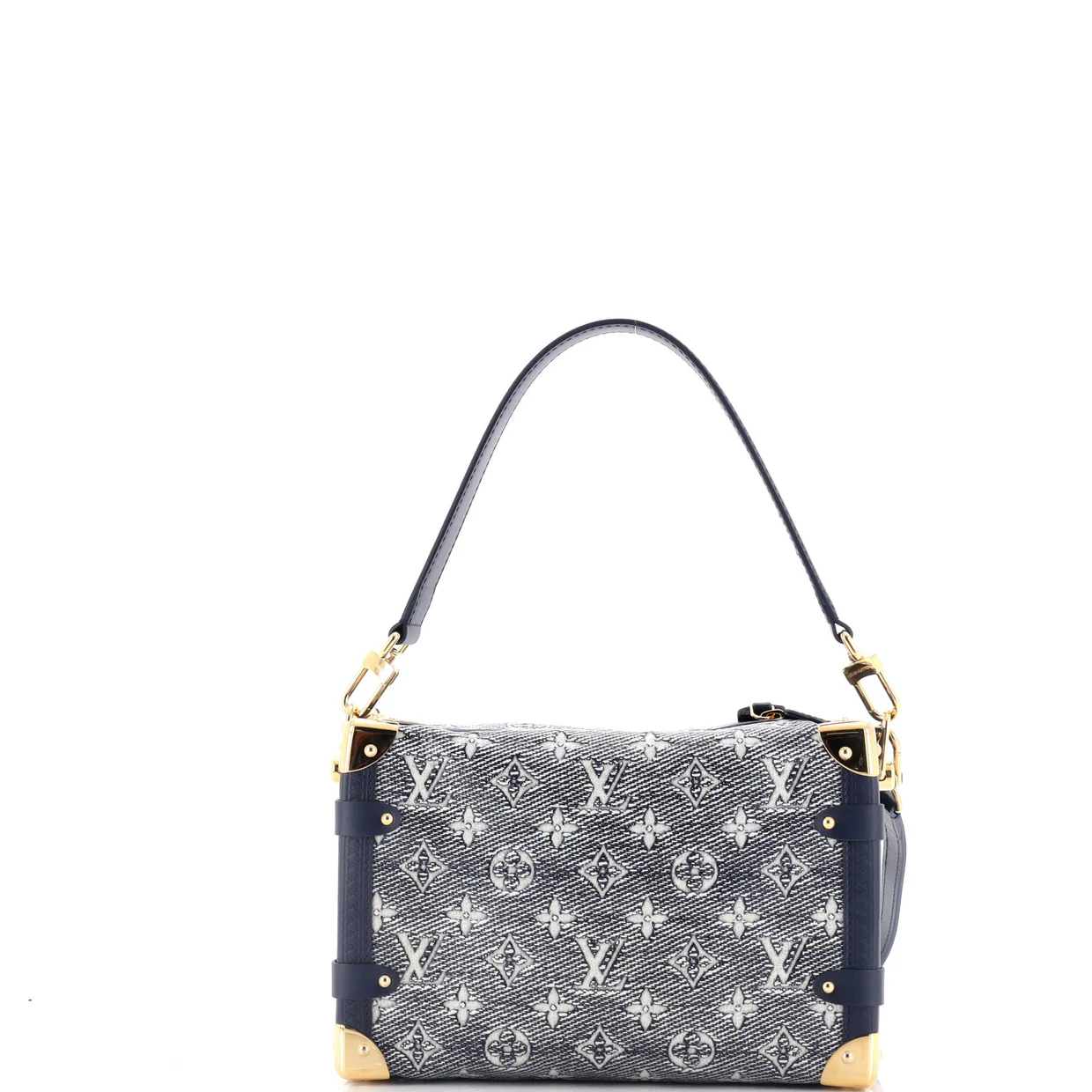 Side Trunk Handbag Monoglam Jacquard Canvas MM - Deep Luxury