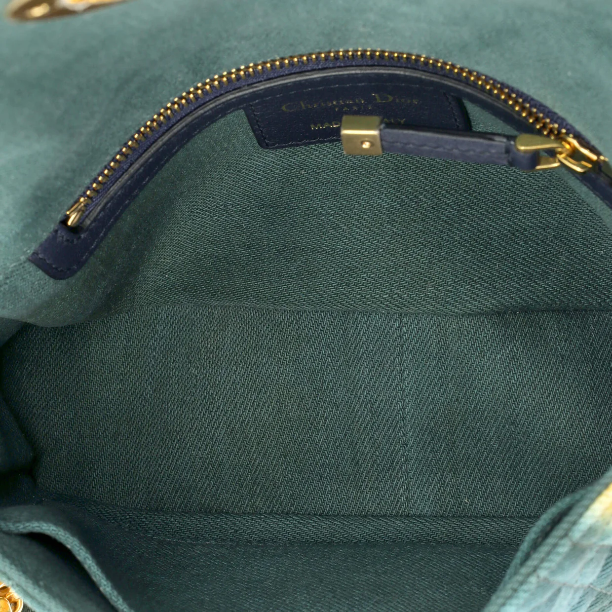 Caro Bag Cannage Quit Tie Dye Denim Medium - Deep Luxury