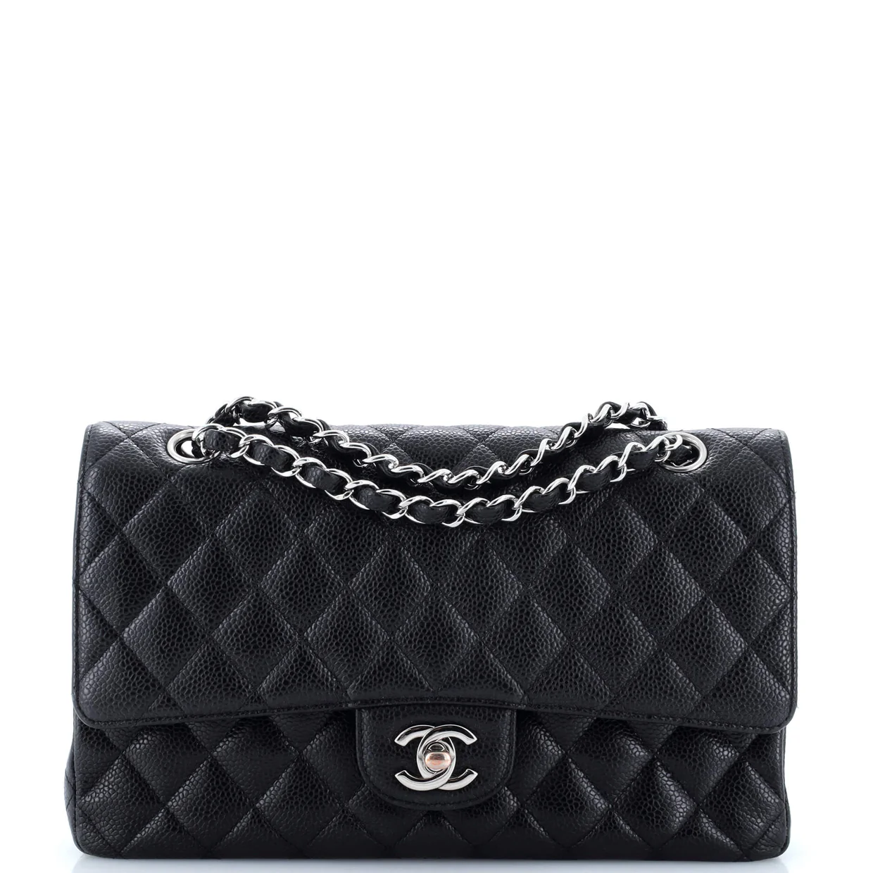 Classic Double Flap Bag Quilted Caviar Medium - Deep Luxury