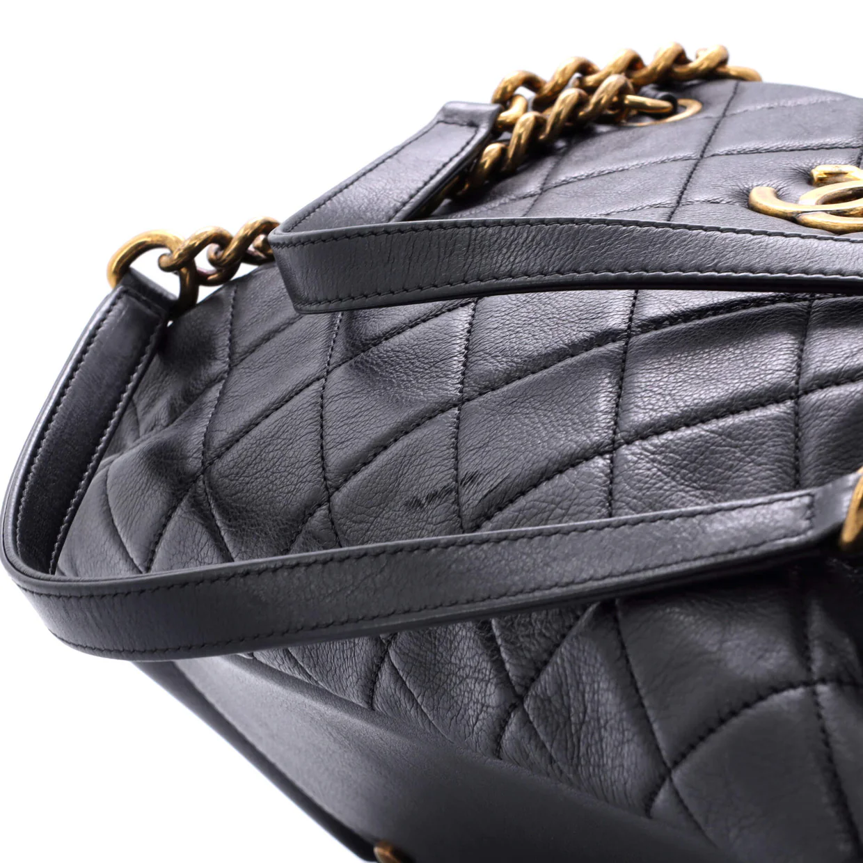 CC Crown Tote Quilted Leather Medium - Deep Luxury
