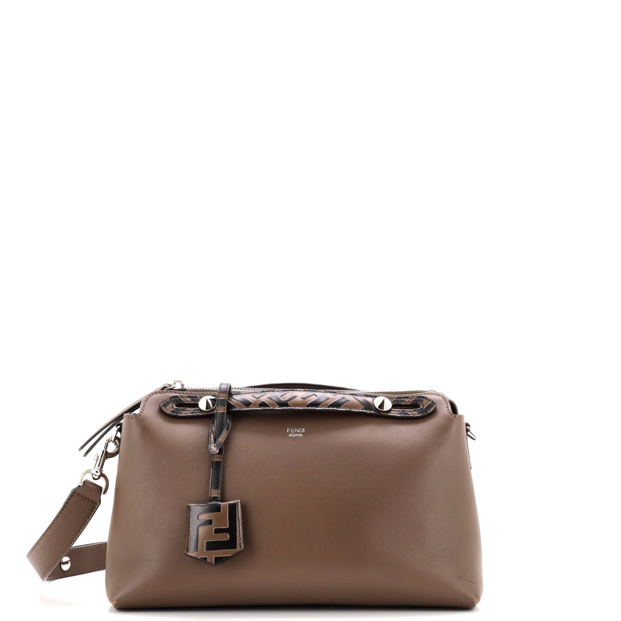 By The Way Satchel Leather with Zucca Embossed Detail Small - Deep Luxury