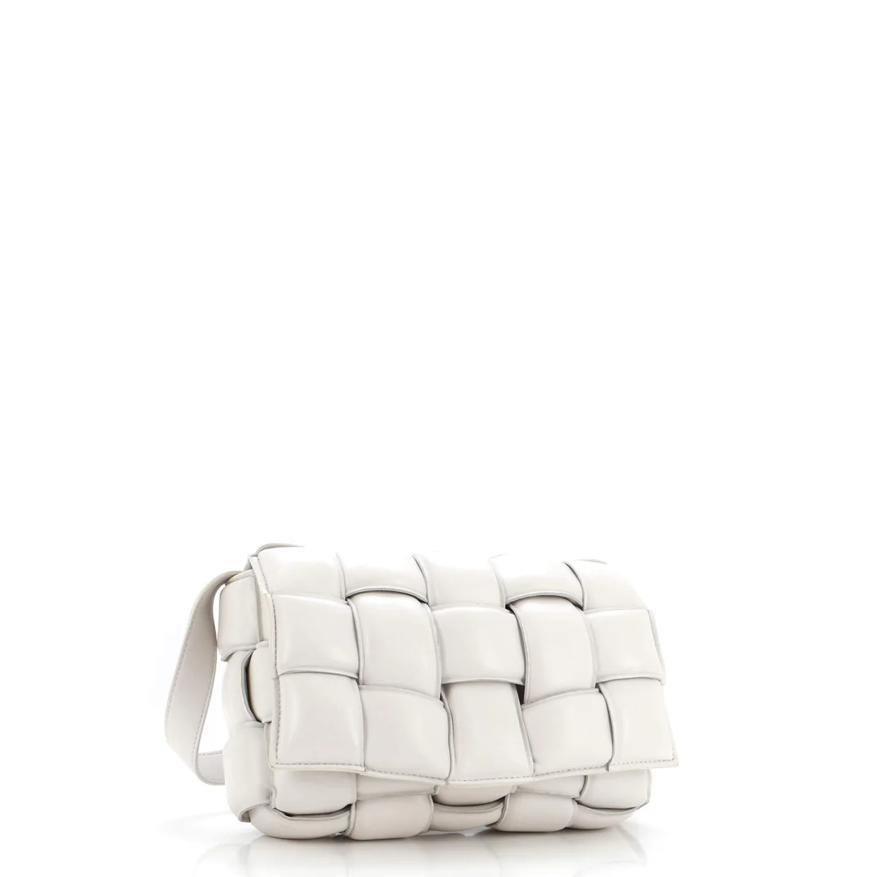 Cassette Crossbody Bag Padded Maxi Intrecciato Leather Small - Deep Luxury